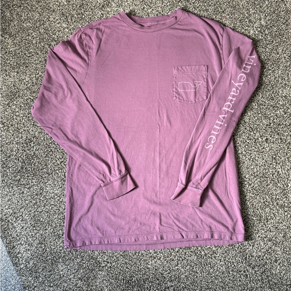 Vineyard Vines Purple Long Sleeve Tee Casual Comfort